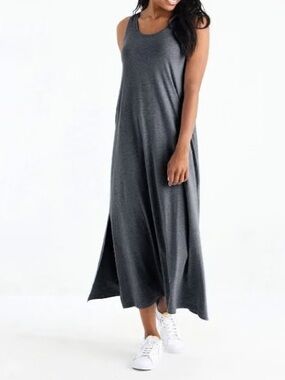 Free Fly Apparel Bamboo heritage midi dress sleeveless charcoal size M NWT